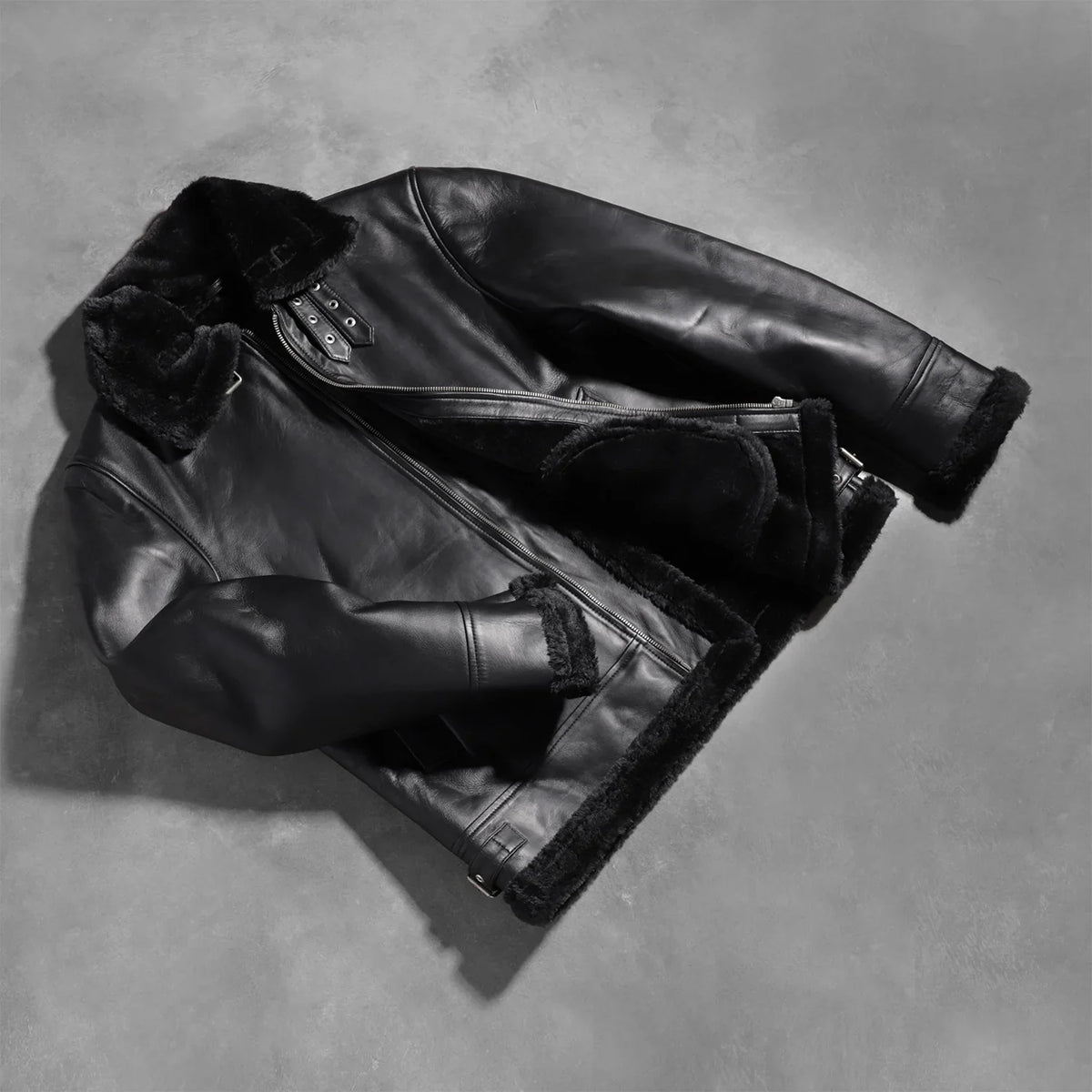 
Francis B-3 经典黑 真皮飞行员夹克 男士 – alternate product view 8