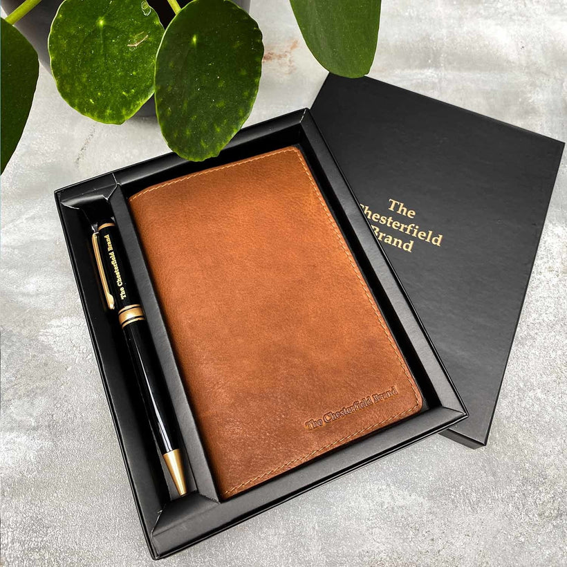 Giftset Leather Writing Case and Pen (Passport holder) 女士