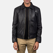 Men's Inferno 棕色 真皮夹克 男士 in Distressed Brown Sheep Skin Burnishing - Front Profile View &amp; Tailored Silhouette | Buy Online