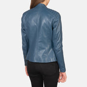 Kelsee Leather Biker Jacket – alternate product view 5