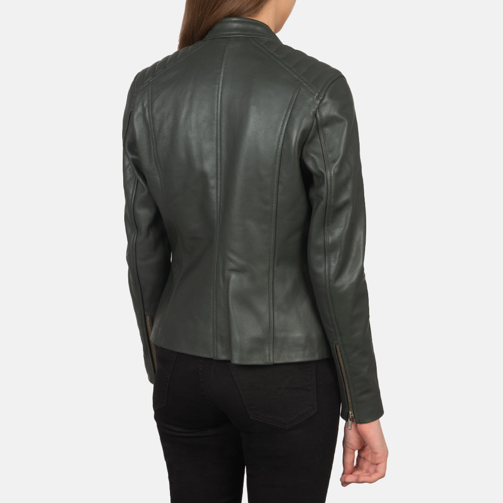 Kelsee Leather Biker Jacket – alternate product view 5