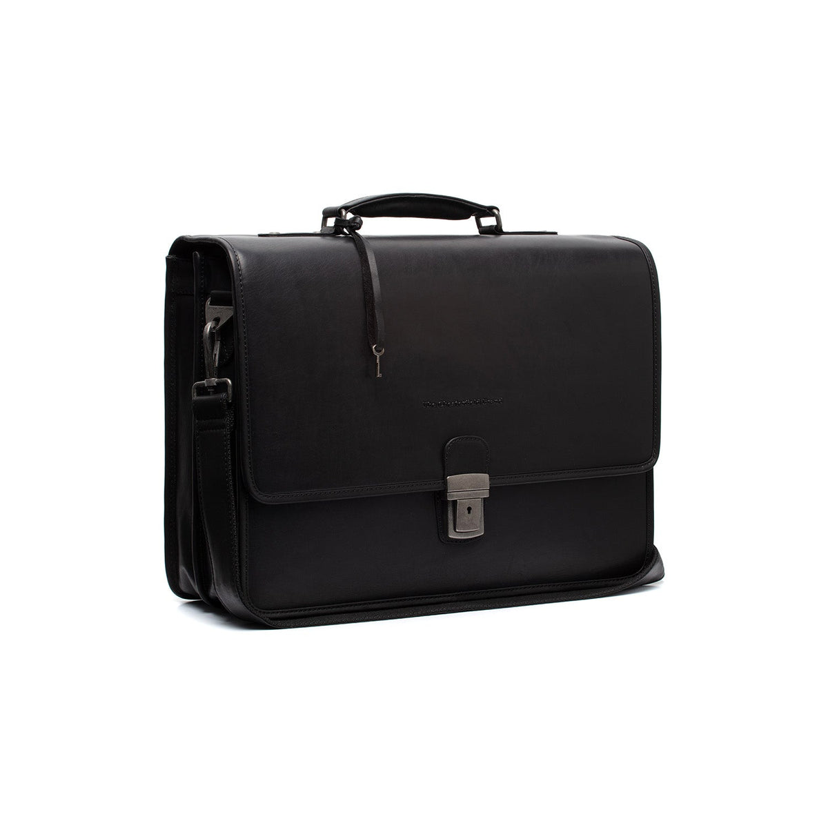 Glenwood Full-Grain Leather Briefcase 男士 in Classic 100% Full-Grain Leather - Full Exterior Front Profile View | Buy Online
