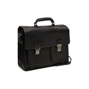 Springfield Full-Grain Leather Briefcase 女士 in Classic 100% Full-Grain Leather - Full Exterior Front Profile View | Buy Online