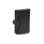
Classic 100% Full-Grain Leather Card Holder - 展现加固真皮背带与承重走线的背部视角