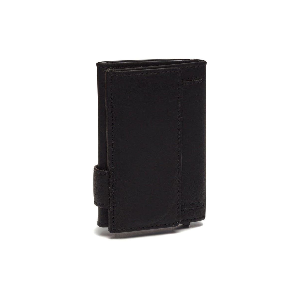 
Classic 100% Full-Grain Leather Card Holder - 展现加固真皮背带与承重走线的背部视角
