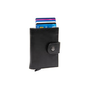 Lesina Full-Grain Leather Card Holder 女士 in Classic 100% Full-Grain Leather - Full Exterior Front Profile View | Buy Online