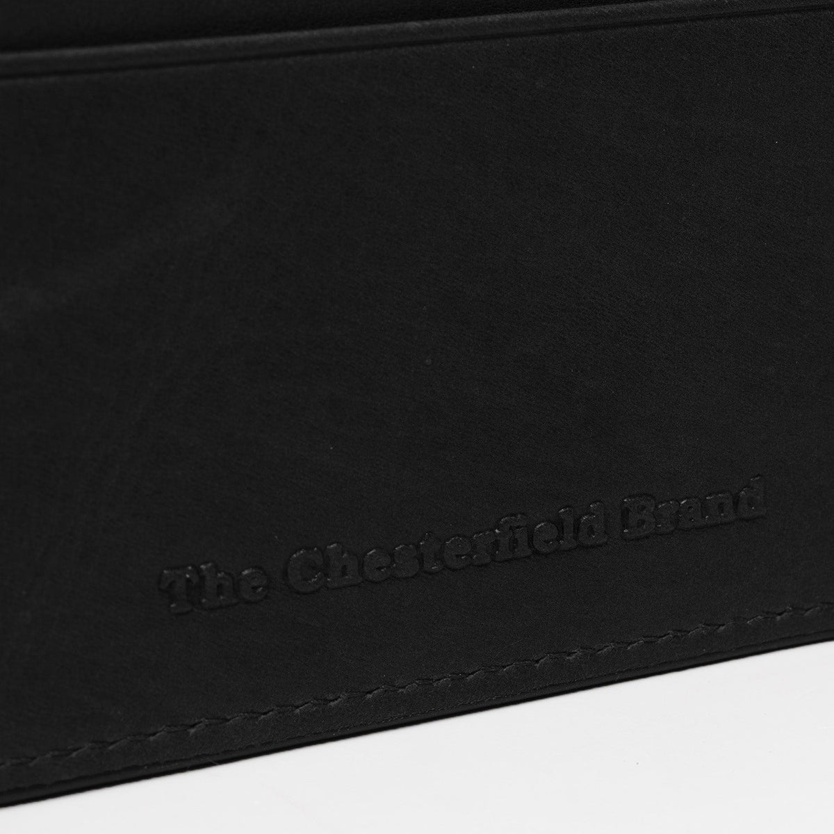 Solid Antique Brass Hardware &amp; Heavy-Duty Dual Zipper Detail on Leather Card Wallet 女士