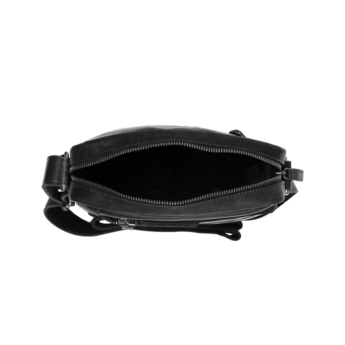 
Classic 100% Full-Grain leather Bag - 展现加固真皮背带与承重走线的背部视角