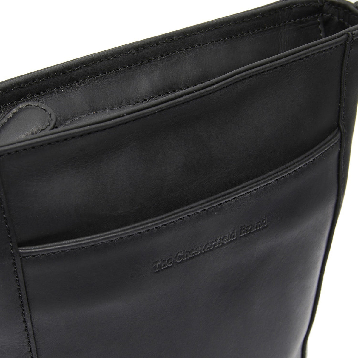 
Classic 100% Full-Grain leather Bag - 展现加固真皮背带与承重走线的背部视角
