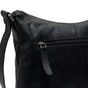 Hailey Full-Grain Leather Crossbody Bag 女士 - Structured Side Profile Showing Gusset Depth &amp; Expansion Capacity