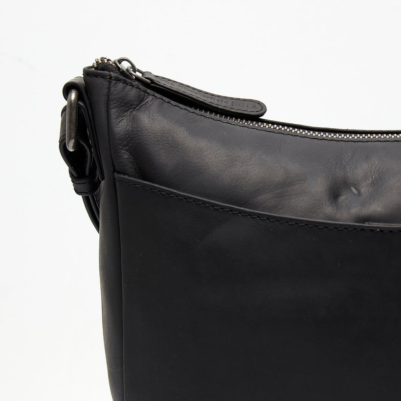 Classic 100% Full-Grain leather Bag - Rear Perspective Showing Reinforced Leather Straps & Stitching