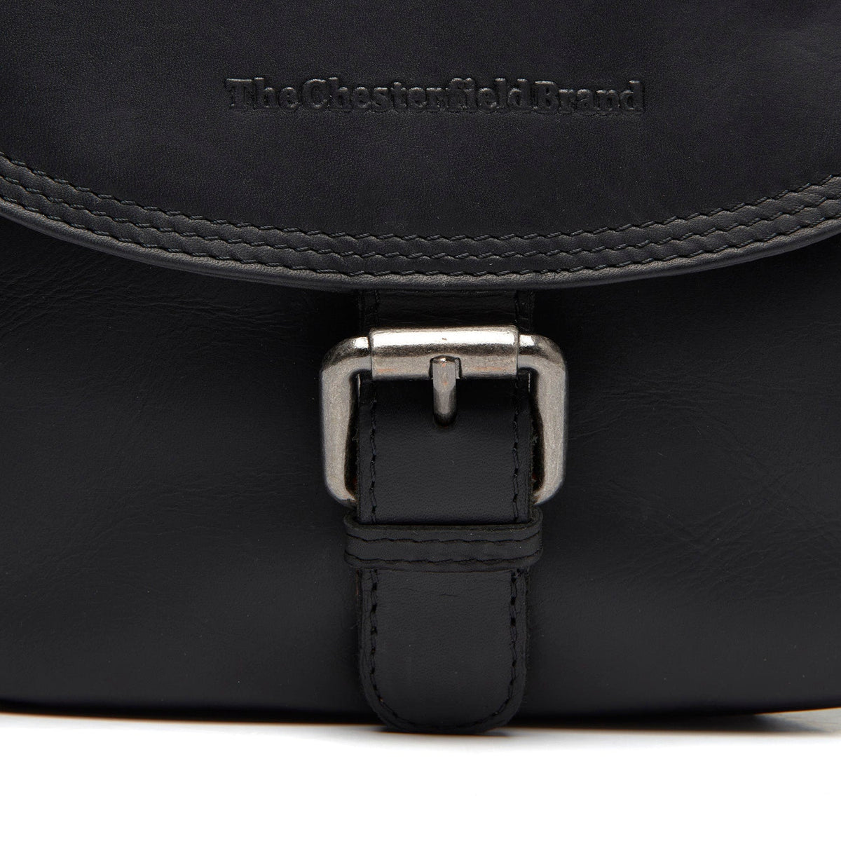 
Classic 100% Full-Grain leather Bag - 展现加固真皮背带与承重走线的背部视角