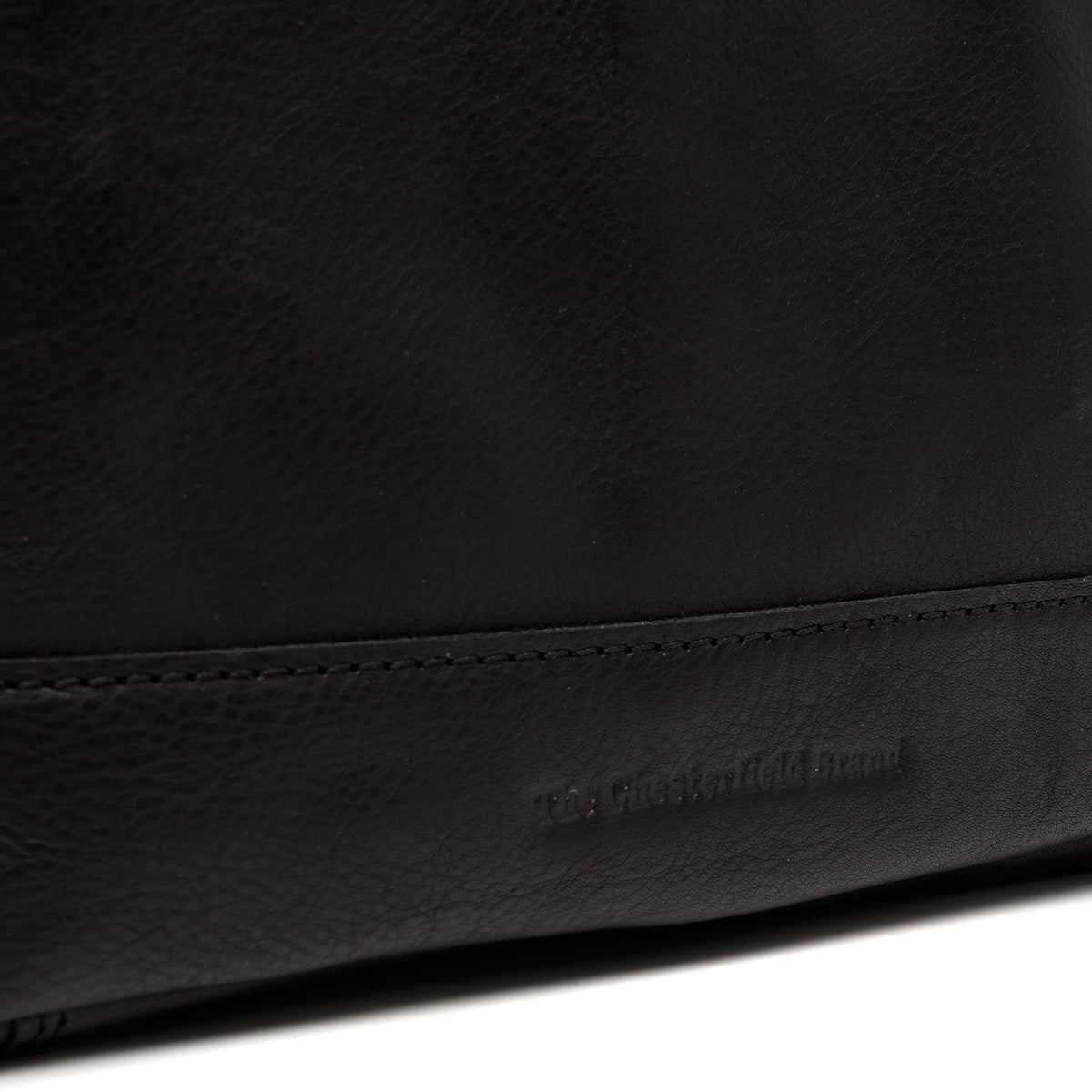 
Classic 100% Full-Grain leather Bag - 展现加固真皮背带与承重走线的背部视角