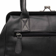 Dorin Full-Grain Leather Handbag 女士 - Lateral Side Profile View Showing Sleeve Cut &amp; Athletic Taper Fit