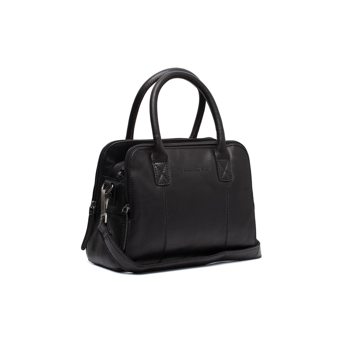 Ezra Full-Grain Leather Handbag 女士 in Classic 100% Full-Grain Leather - Front Profile View &amp; Tailored Silhouette | Buy Online