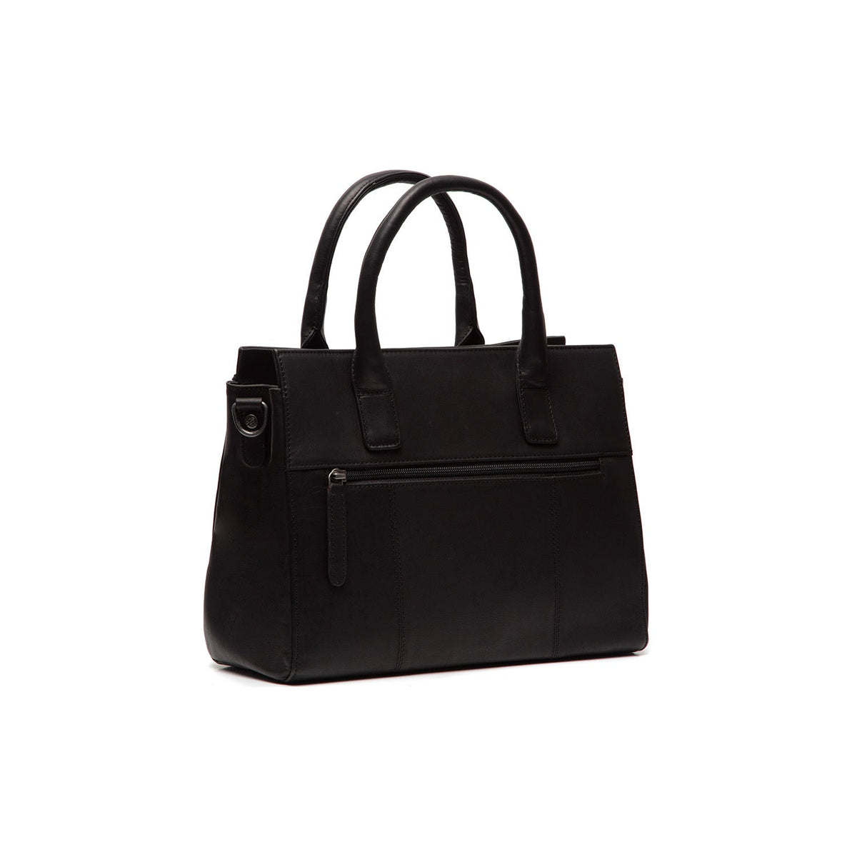 Tailored Rib Cuffs &amp; Hem Craftsmanship Construction Detail on Garda Full-Grain Leather Handbag 女士