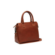 Tailored Rib Cuffs &amp; Hem Craftsmanship Construction Detail on Hermosa Full-Grain Leather Handbag 女士