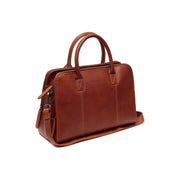 Styled Fit Perspective of Layton Full-Grain Leather Handbag 女士 on Model - Natural Daylight Drape