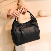 Classic 100% Full-Grain leather Goods - Back View Showing Tailored Shoulder Fit &amp; Clean Hemline