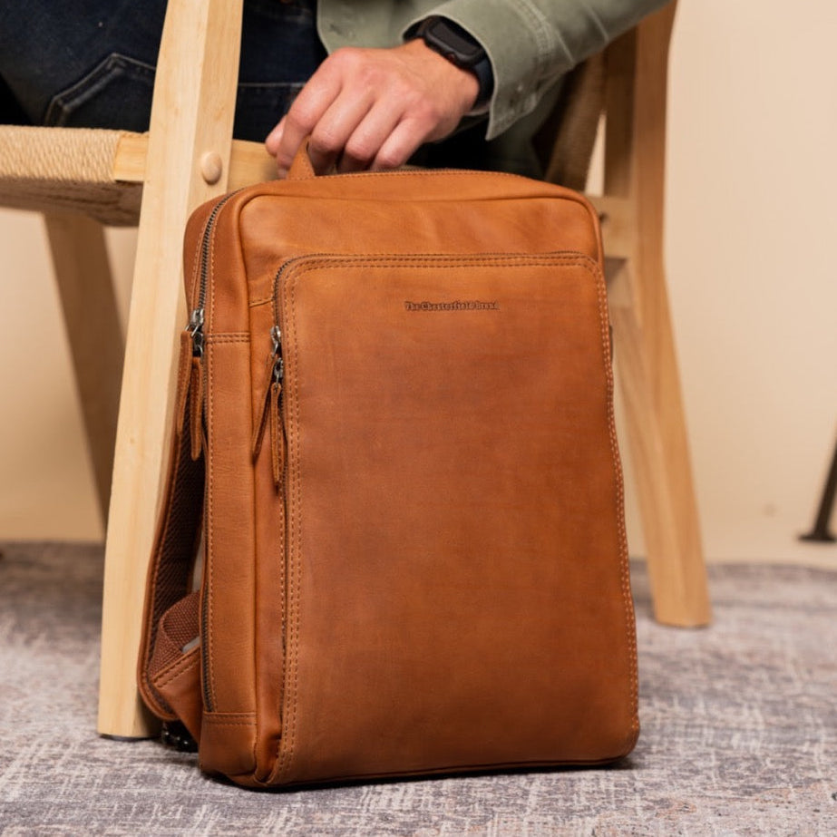 Jasper Full-Grain Leather Laptop Backpack 女士 – alternate product view 2