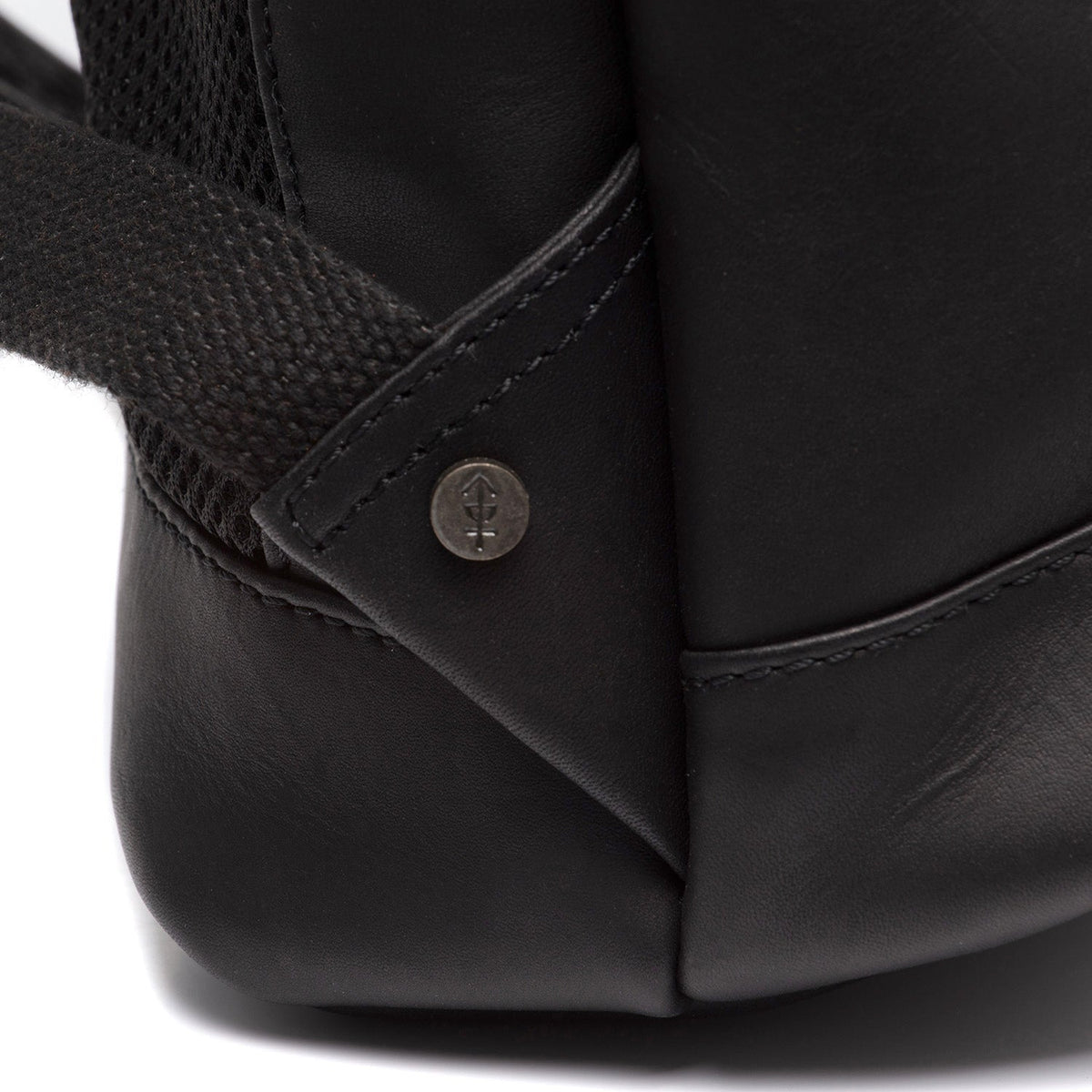 
Reinforced Leather Base with Protective Metal Studs Detail