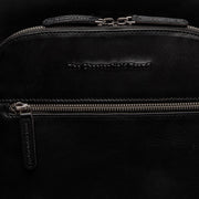 Solid Antique Brass Hardware &amp; Heavy-Duty Dual Zipper Detail on Maggiore Full-Grain Leather Laptop Backpack 男士