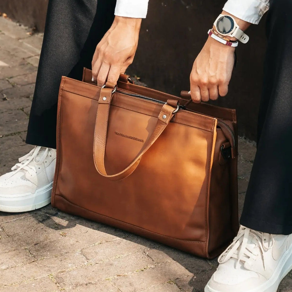 Manly Full-Grain Leather Laptop Bag 女士 – alternate product view 2