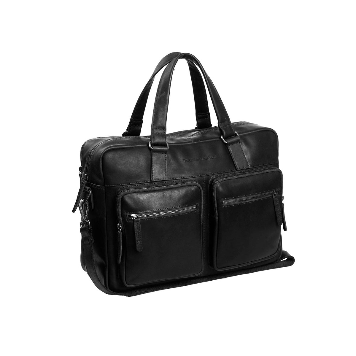 Misha Full-Grain Leather Laptop Bag 女士 in Classic 100% Full-Grain Leather - Full Exterior Front Profile View | Buy Online