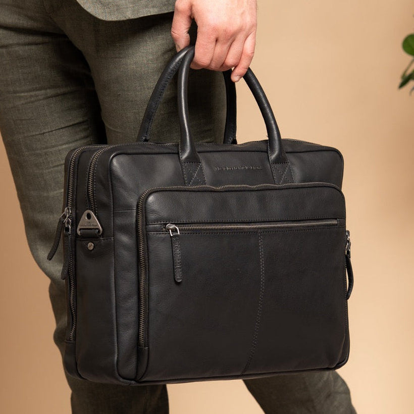Tacama Full-Grain Leather Laptop Bag 女士
