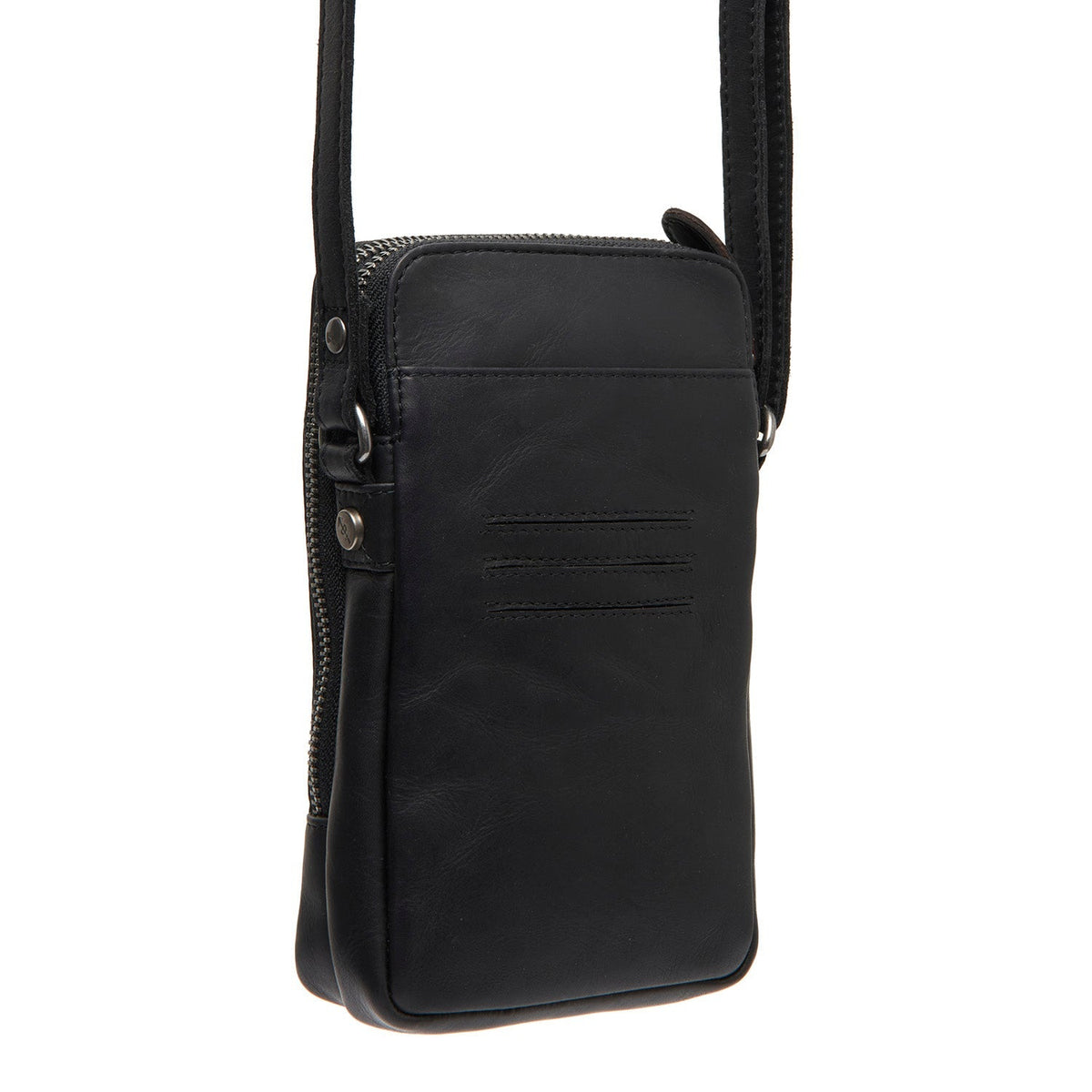 
Tailored Rib Cuffs & Hem Craftsmanship Construction Detail on Alesund 头层牛皮 Phone Bag
