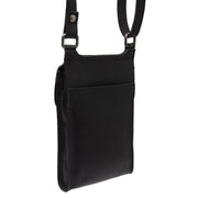 Tailored Rib Cuffs &amp; Hem Craftsmanship Construction Detail on Nebra Full-Grain Leather Phone Bag 女士