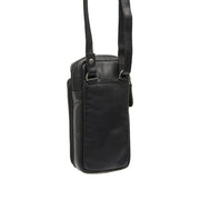 Styled Fit Perspective of Valdes Full-Grain Leather Phone Bag 女士 on Model - Natural Daylight Drape