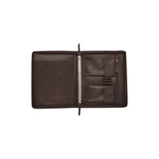 Styled Fit Perspective of Leather Portfolio Moreton 女士 on Model - Natural Daylight Drape