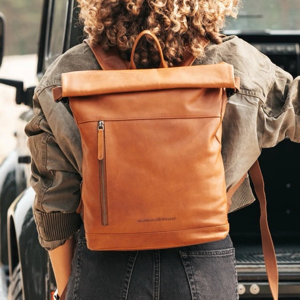 
Mazara 头层牛皮 Roll-top Backpack – alternate product view 2
