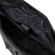 Rome Full-Grain Leather Shopper 女士 - Structured Side Profile Showing Gusset Depth &amp; Expansion Capacity