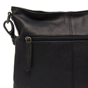Solid Antique Brass Hardware &amp; Heavy-Duty Dual Zipper Detail on Jen Full-Grain Leather Shoulder Bag 女士