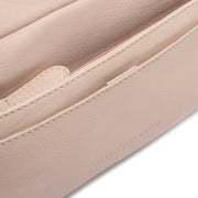 Solid Antique Brass Hardware &amp; Heavy-Duty Dual Zipper Detail on Liora Full-Grain Leather Shoulder Bag 女士