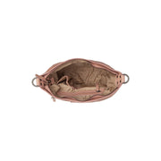 Solid Antique Brass Hardware &amp; Heavy-Duty Dual Zipper Detail on Lucy Full-Grain Leather Shoulder Bag 女士