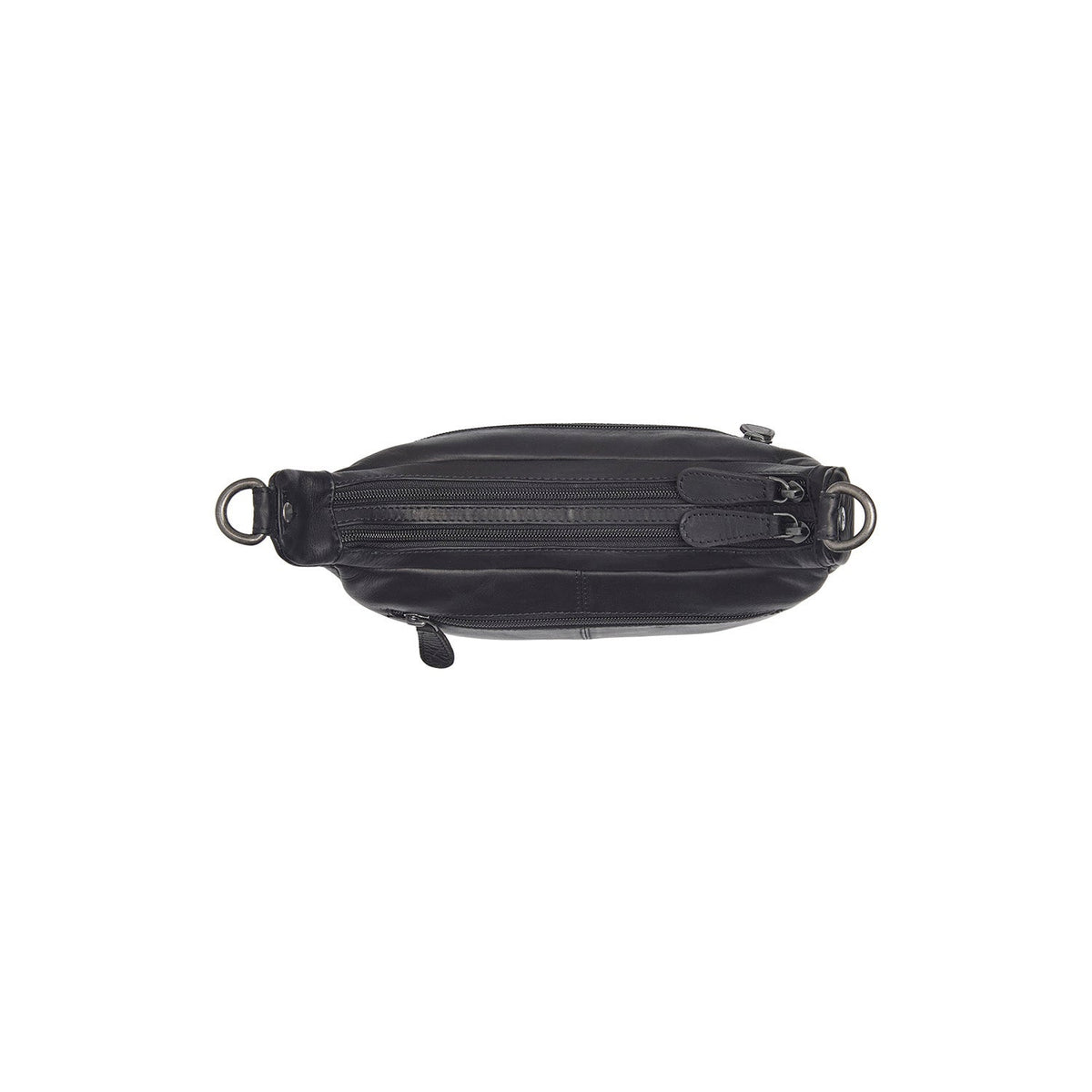 Mirave Full-Grain Leather Shoulder Bag 女士 - Structured Side Profile Showing Gusset Depth &amp; Expansion Capacity