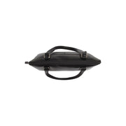 Selvino Full-Grain Leather Shoulder Bag 女士 - Structured Side Profile Showing Gusset Depth &amp; Expansion Capacity