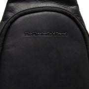 Solid Antique Brass Hardware &amp; Heavy-Duty Dual Zipper Detail on Leather Sling Bag Bowey 女士