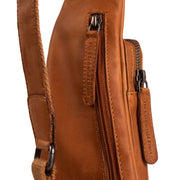 Cognac Leather Sling Bag Logan 女士, detail view 3