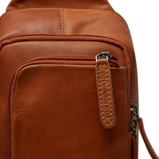 Cognac Leather Sling Bag Riga 女士, detail view 3