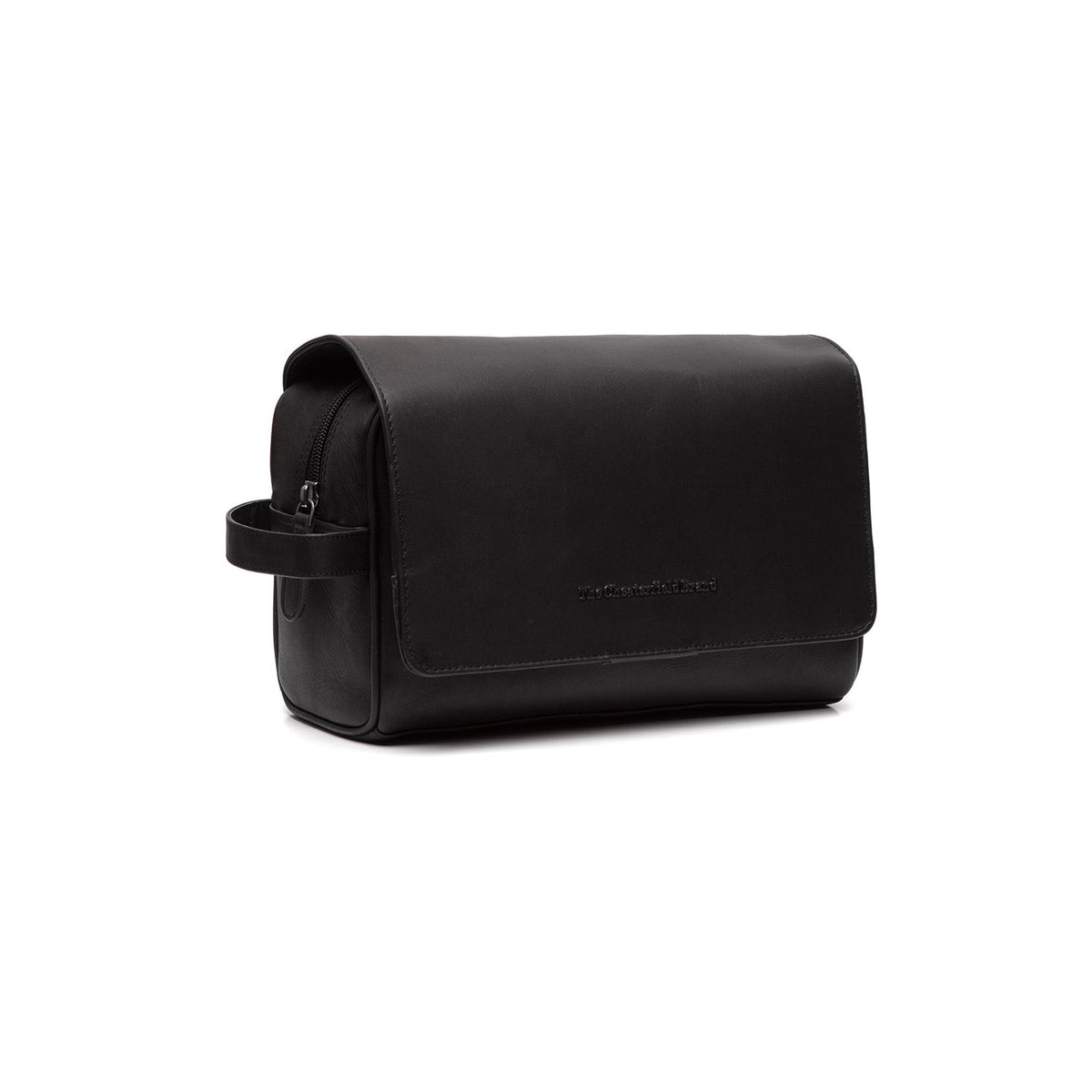 Rosario 头层牛皮 Toiletry Bag in Classic 100% Full-Grain Leather - 正面细节与立体剪裁修身版型 | 官方线上选购