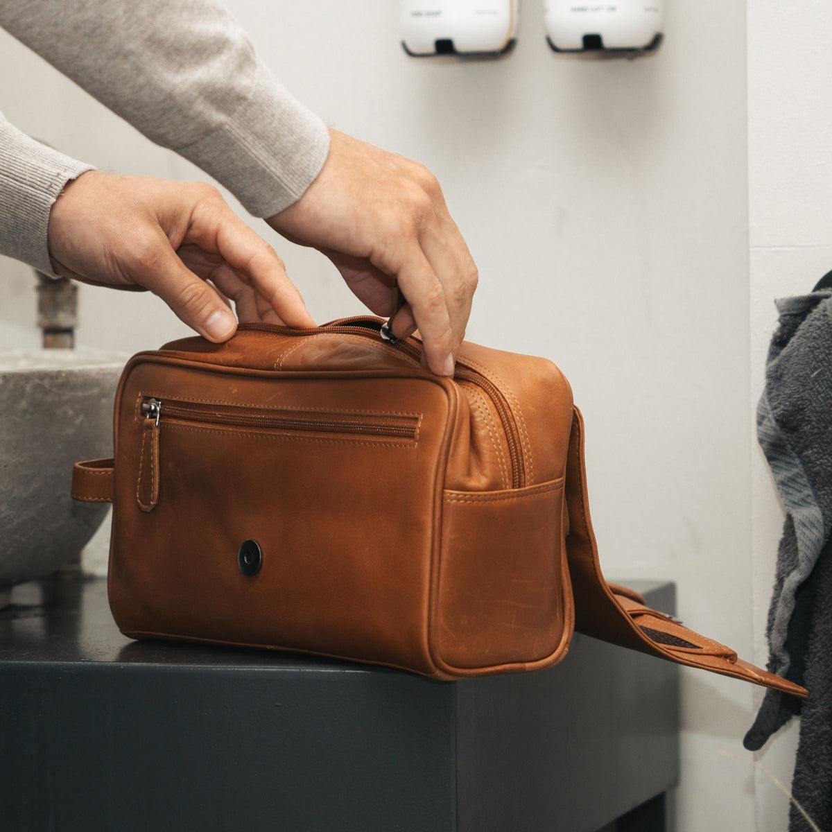 Rosario 头层牛皮 Toiletry Bag – 多角度商品细节 3