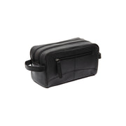 Styled Fit Perspective of Stacey Full-Grain Leather Toiletry Bag 女士 on Model - Natural Daylight Drape