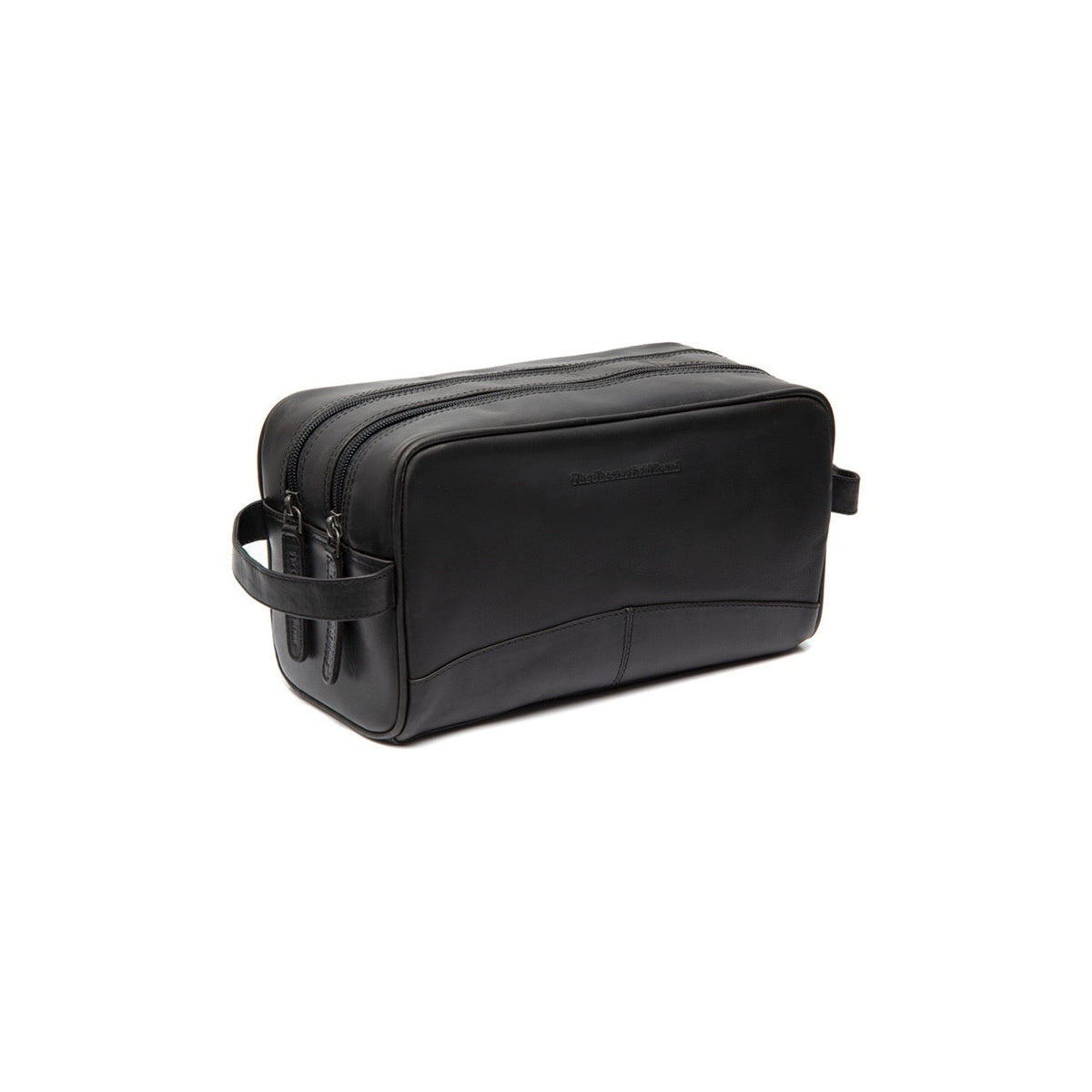 Stacey Full-Grain Leather Toiletry Bag 女士 in Classic 100% Full-Grain Leather - Front Profile View &amp; Tailored Silhouette | Buy Online