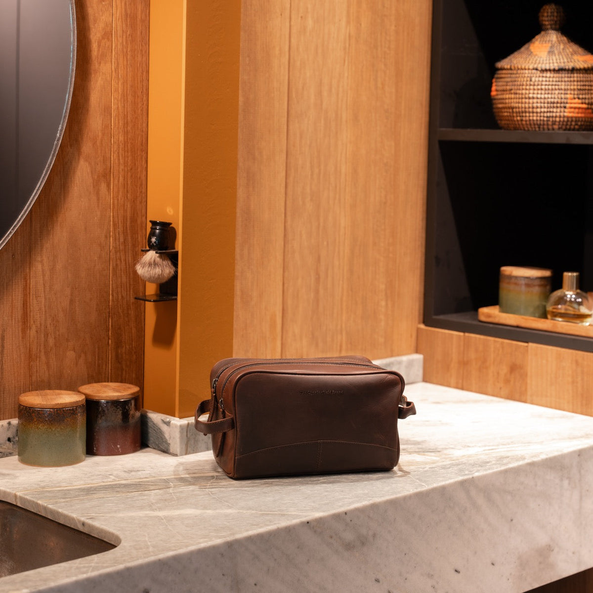 Stacey Full-Grain Leather Toiletry Bag 女士 – alternate product view 2