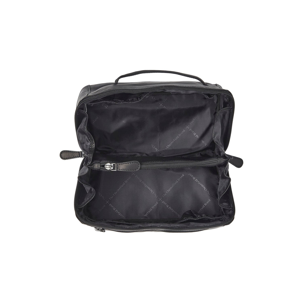 Trevia Full-Grain Leather Toiletry Bag 女士 - Lateral Side Profile View Showing Sleeve Cut &amp; Athletic Taper Fit