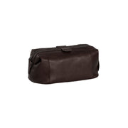 Tailored Rib Cuffs &amp; Hem Craftsmanship Construction Detail on Vince Full-Grain Leather Toiletry Bag 女士